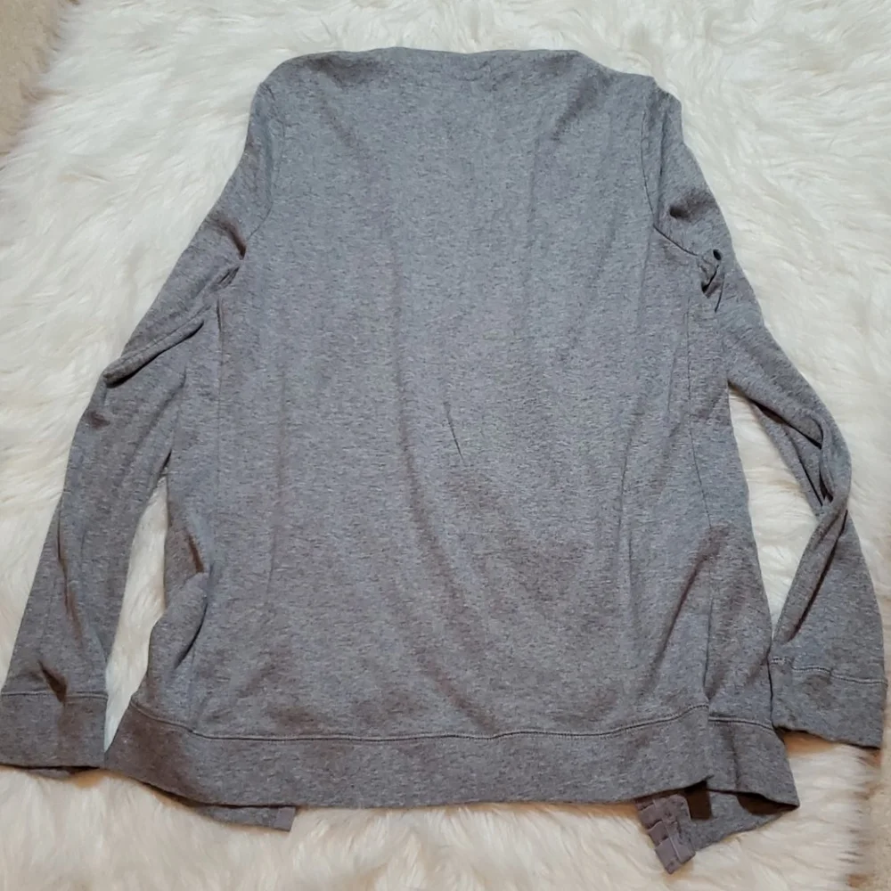 Daisy Fuentes gray button down cardigan sweater S